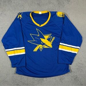 San Jose Sharks Golden State Warriors mashup hockey jersey Men’s XL #1498